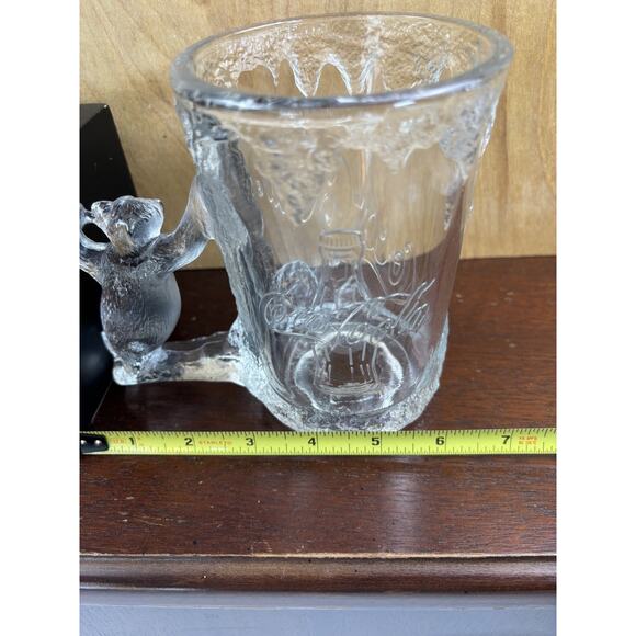 Vintage Coca-Cola Mug Thick Frosted Glass with Polar Bear Handle Very Rare 1997 - Picture 8 of 11